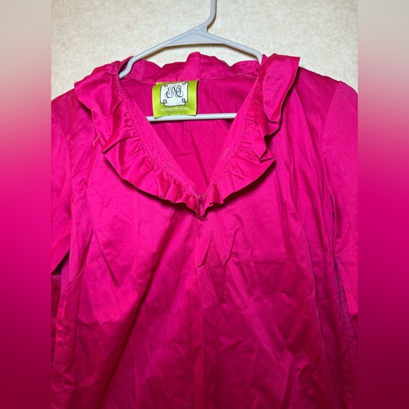 Elizabeth McKay Vintage Women's Hot Pink Long Sleeve Blouse Size 0 - Picture 2 of 13